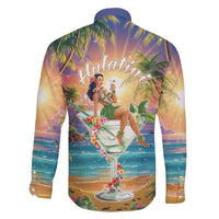 Aloha Hawaii Family Matching Tank Maxi Dress and Hawaiian Shirt Hula Martini Tropical Vibes - Polynesian Pride