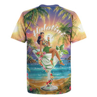 Aloha Hawaii Rugby Jersey Hula Martini Tropical Vibes LT05 - Polynesian Pride