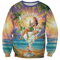 Aloha Hawaii Sweatshirt Hula Martini Tropical Vibes LT05 Unisex Colorful - Polynesian Pride