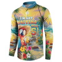 Hawaii Parrot Button Sweatshirt Im Not Waiting Till 5 Oclock LT05 - Polynesian Pride
