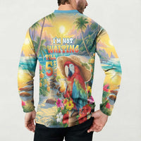 Hawaii Parrot Button Sweatshirt Im Not Waiting Till 5 Oclock LT05 - Polynesian Pride