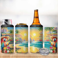 Hawaii Parrot 4 in 1 Can Cooler Tumbler Im Not Waiting Till 5 Oclock LT05 - Polynesian Pride