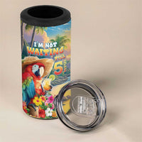 Hawaii Parrot 4 in 1 Can Cooler Tumbler Im Not Waiting Till 5 Oclock LT05 - Polynesian Pride