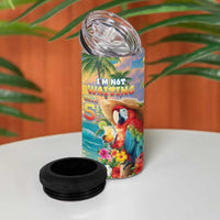 Hawaii Parrot 4 in 1 Can Cooler Tumbler Im Not Waiting Till 5 Oclock LT05 - Polynesian Pride