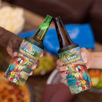 Hawaii Parrot 4 in 1 Can Cooler Tumbler Im Not Waiting Till 5 Oclock LT05 - Polynesian Pride