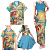 Hawaii Parrot Family Matching Tank Maxi Dress and Hawaiian Shirt Im Not Waiting Till 5 Oclock