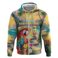 Hawaii Parrot Hoodie Im Not Waiting Till 5 Oclock - Polynesian Pride