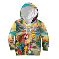 Hawaii Parrot Kid Hoodie Im Not Waiting Till 5 Oclock - Polynesian Pride