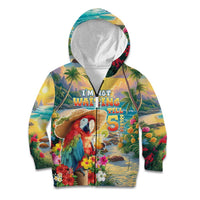 Hawaii Parrot Kid Hoodie Im Not Waiting Till 5 Oclock LT05 Zip Hoodie Colorful - Polynesian Pride