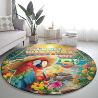 Hawaii Parrot Round Carpet Im Not Waiting Till 5 Oclock LT05 - Polynesian Pride