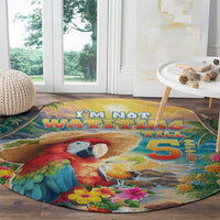 Hawaii Parrot Round Carpet Im Not Waiting Till 5 Oclock LT05 - Polynesian Pride