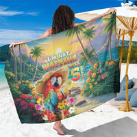 Hawaii Parrot Sarong Im Not Waiting Till 5 Oclock LT05 One Size 44 x 66 inches Colorful - Polynesian Pride