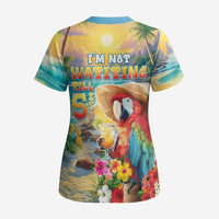 Hawaii Parrot Scrub Top Im Not Waiting Till 5 Oclock LT05 - Polynesian Pride