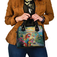 Hawaii Parrot Shoulder Handbag Im Not Waiting Till 5 Oclock - Polynesian Pride