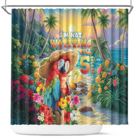 Hawaii Parrot Shower Curtain Im Not Waiting Till 5 Oclock LT05 Colorful - Polynesian Pride