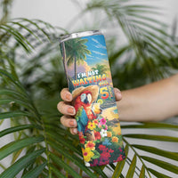 Hawaii Parrot Skinny Tumbler Im Not Waiting Till 5 Oclock LT05 - Polynesian Pride