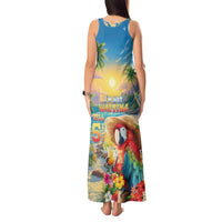 Hawaii Parrot Tank Maxi Dress Im Not Waiting Till 5 Oclock LT05 - Polynesian Pride