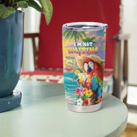 Hawaii Parrot Tumbler Cup Im Not Waiting Till 5 Oclock LT05 - Polynesian Pride
