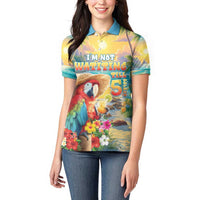 Hawaii Parrot Women Polo Shirt Im Not Waiting Till 5 Oclock - Polynesian Pride