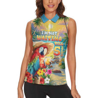 Hawaii Parrot Women Sleeveless Polo Shirt Im Not Waiting Till 5 Oclock LT05 - Polynesian Pride