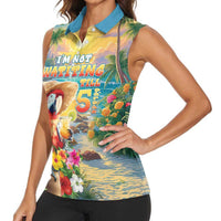 Hawaii Parrot Women Sleeveless Polo Shirt Im Not Waiting Till 5 Oclock LT05 - Polynesian Pride