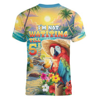 Hawaii Parrot Women V-Neck T-Shirt Im Not Waiting Till 5 Oclock LT05 - Polynesian Pride