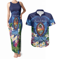 Guam Liberation Day Couples Matching Tank Maxi Dress and Hawaiian Shirt Pas Para I Chamoru
