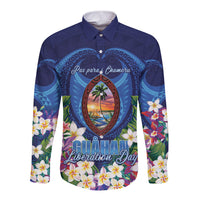 Guam Liberation Day Long Sleeve Button Shirt Pas Para I Chamoru