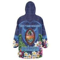 Guam Liberation Day Wearable Blanket Hoodie Pas Para I Chamoru