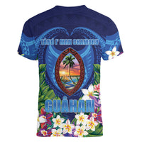 Guam Liberation Day Women V-Neck T-Shirt Pas Para I Chamoru