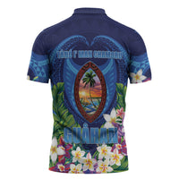 Guam Liberation Day Zipper Polo Shirt Pas Para I Chamoru