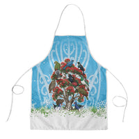New Zealand Birds Christmas Apron Pohutukawa Xmas Tree