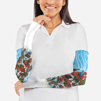 New Zealand Birds Christmas Arm Sleeves Pohutukawa Xmas Tree