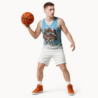 New Zealand Birds Christmas Basketball Jersey Pohutukawa Xmas Tree