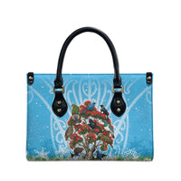 New Zealand Birds Christmas Leather Bag Pohutukawa Xmas Tree