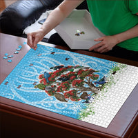 New Zealand Birds Christmas Puzzle Pohutukawa Xmas Tree