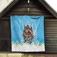 New Zealand Birds Christmas Quilt Pohutukawa Xmas Tree