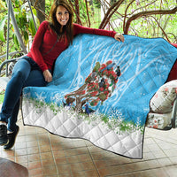 New Zealand Birds Christmas Quilt Pohutukawa Xmas Tree
