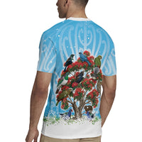 New Zealand Birds Christmas Rugby Jersey Pohutukawa Xmas Tree