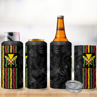 Hawaii Lei Kanaka Maoli Flag 4 in 1 Can Cooler Tumbler Tropical Vibes