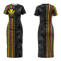 Hawaii Lei Kanaka Maoli Flag Couples Matching Short Sleeve Bodycon Dress and Hawaiian Shirt Tropical Vibes