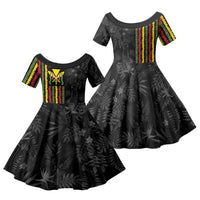Hawaii Lei Kanaka Maoli Flag Family Matching Long Sleeve Bodycon Dress and Hawaiian Shirt Tropical Vibes LT05 Daughter's Dress Black - Polynesian Pride