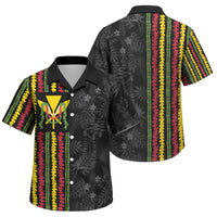 Hawaii Lei Kanaka Maoli Flag Family Matching Long Sleeve Bodycon Dress and Hawaiian Shirt Tropical Vibes LT05 Son's Shirt Black - Polynesian Pride