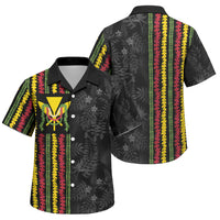 Hawaii Lei Kanaka Maoli Flag Family Matching Short Sleeve Bodycon Dress and Hawaiian Shirt Tropical Vibes