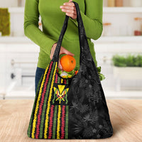 Hawaii Lei Kanaka Maoli Flag Grocery Bag Tropical Vibes