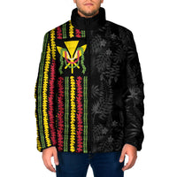 Hawaii Lei Kanaka Maoli Flag Padded Jacket Tropical Vibes