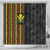 Hawaii Lei Kanaka Maoli Flag Shower Curtain Tropical Vibes