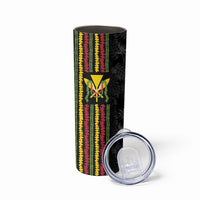 Hawaii Lei Kanaka Maoli Flag Skinny Tumbler Tropical Vibes