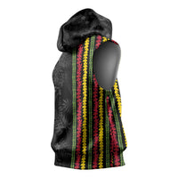 Hawaii Lei Kanaka Maoli Flag Sleeveless Hoodie Tropical Vibes