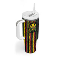 Hawaii Lei Kanaka Maoli Flag Tumbler With Handle Tropical Vibes